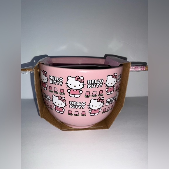 Hello Kitty, ceramic bowl with chopsticks - Picture 3 of 7